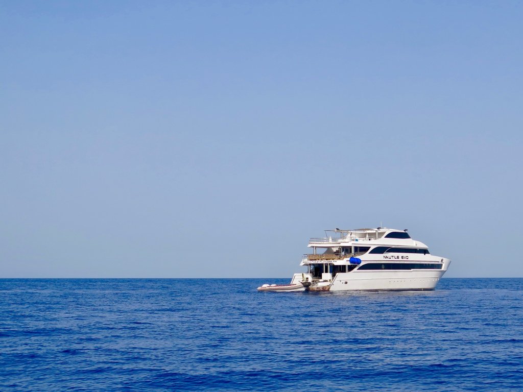 Les destinations de plongée offrent souvent la possibilité de faire des croisière comme ici sur le Nautile Evo en Egypte