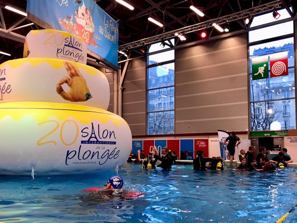 La piscine du salon de la plongée de Paris 2018