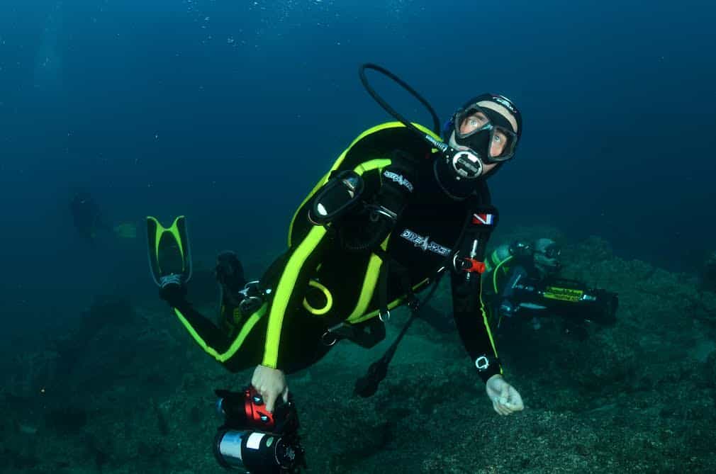 Pierre-Yves Cousteau en plongée sous-marine