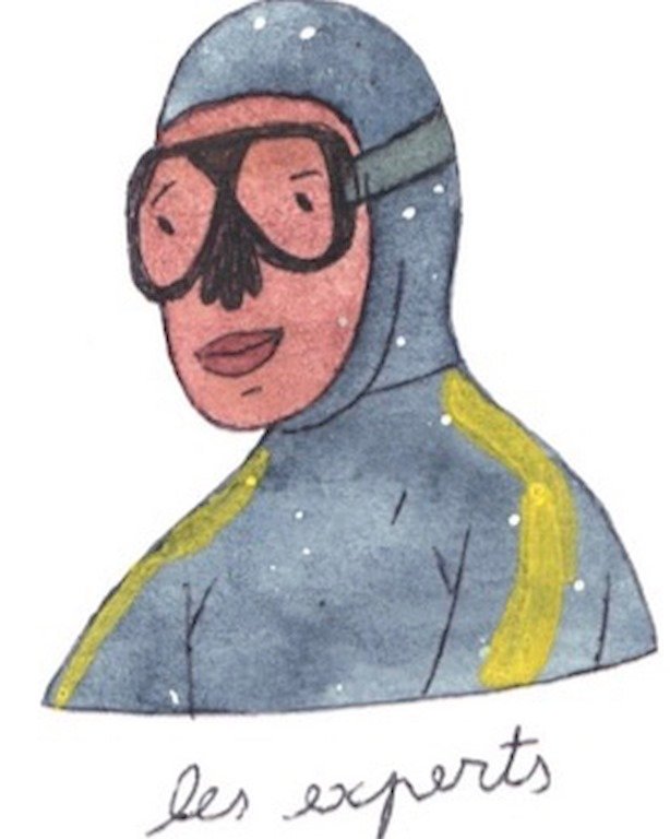 Illustration de Sara Quod représentant un plongeur de profil expert