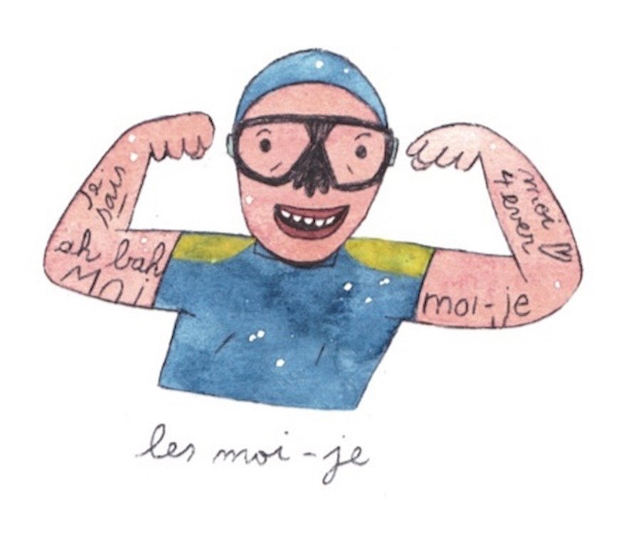 Illustration de Sara Quod représentant un plongeur de profil Moi-je