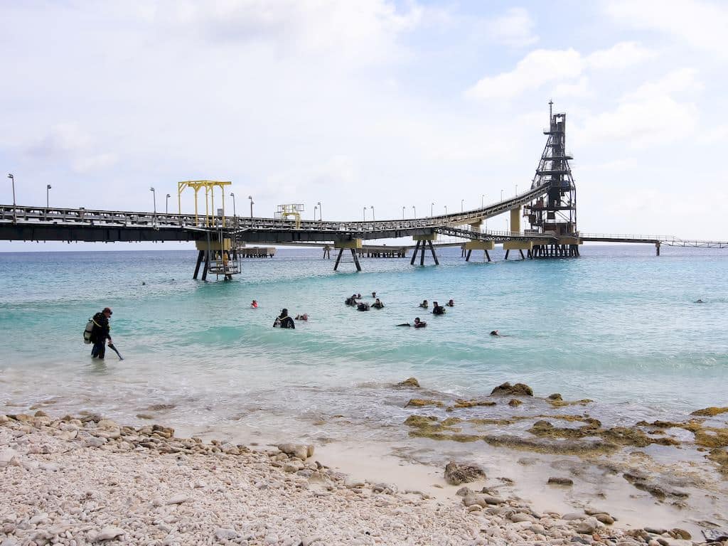 Le site de plongée de Salt Pier à Bonaire.