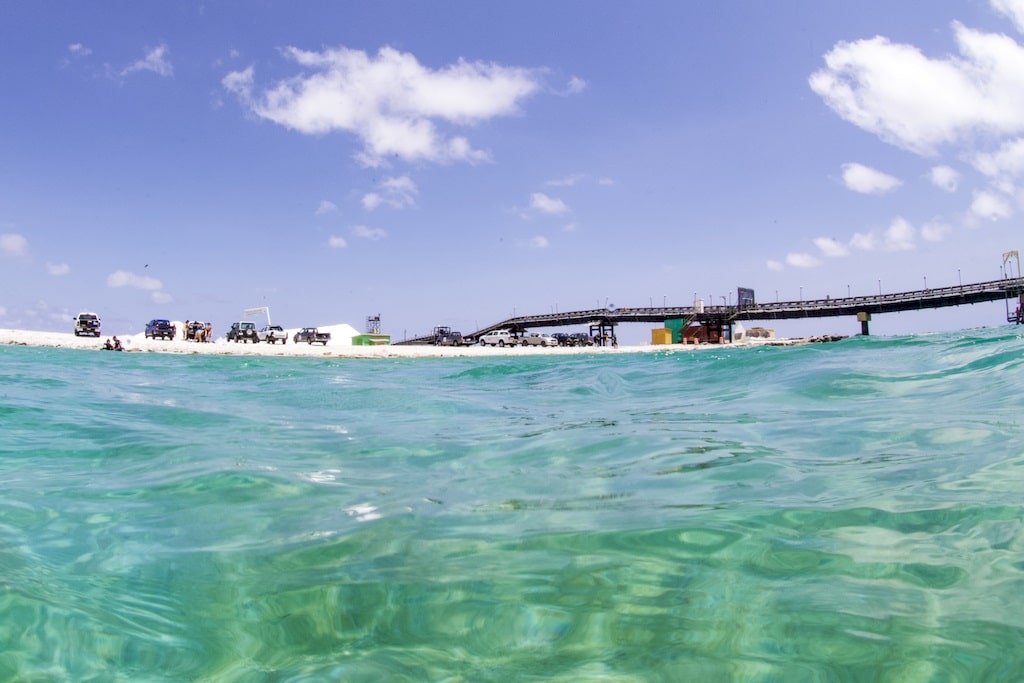 Le Salt Pier vu de la mer