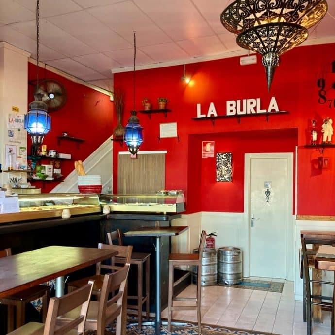 Le restaurant à tapas La Burla à Tarifa.