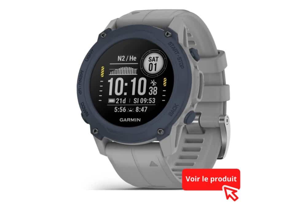 Une montre de plongée Garmin.