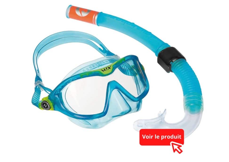 Un set de snorkeling pour adulte de la marque Aqualung est un des meilleurs cadeaux plongée pour des plongeurs.